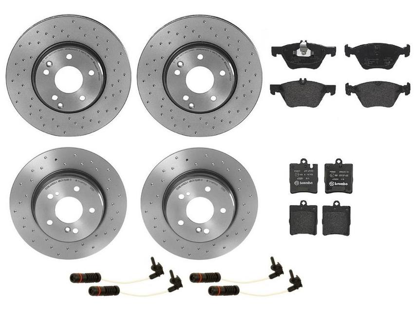 Brembo Brake Pads and Rotors Kit - Front and Rear (300mm/290mm) (Xtra) (Low-Met)